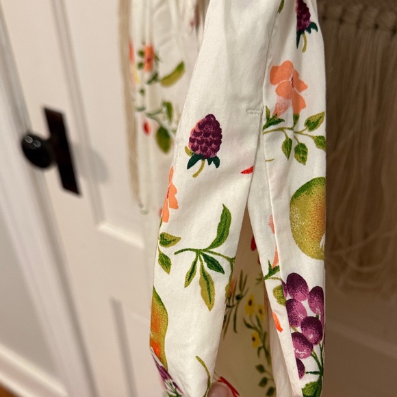 Old Navy Floral Midi Dress - White with Fruit Print - Picture 7 of 8